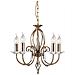 Aegean 5lt Chandelier Aged Brass - Foto miniatura 1
