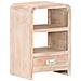 Comodino 40x30x60 Cm In Legno Massello Di Acacia - Foto miniatura 1