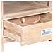 Comodino 40x30x60 Cm In Legno Massello Di Acacia - Foto miniatura 7