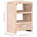 Comodino 40x30x60 Cm In Legno Massello Di Acacia - Foto miniatura 8