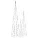 Coni Di Luce Led Decorativi Acrilici Bianco Freddo 60/90/120cm - Foto miniatura 3