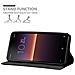 Custodia Compatibile Con Sony Xperia 10 Ii (2. Version) In Nero Di Notte - Coperchio Protettiva Con Chiusura Magnetica, Funzione Stand E Tasca Per Le Carte - Foto miniatura 3