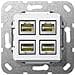 4847737 4 X Rj-45 Bianco Presa Energia - Foto miniatura 1