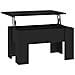 Tavolino Da Salotto Nero 79x49x41 Cm In Legno Multistrato - Foto miniatura 4