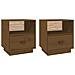 Comodini 2 Pz Miele 40x34x45 Cm In Legno Massello Di Pino - Foto miniatura 1
