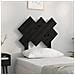Testiera Per Letto Nera 72,5x3x81 Cm In Legno Massello Di Pino - Foto miniatura 1