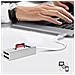 Hub Usb Linq 5 In 1 Con 3 Porte Usb E Lettore Di Schede Micro-sd Argento - Foto miniatura 2