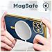 Cover Magsafe Per Iphone 12 Silicone Protezione Fotocamera Bordo Cromato Oro - Foto miniatura 5