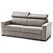 Divano Fisso Alexandra, Divano A 2 Posti, 100% Made In Italy, Sofà Soggiorno, In Tessuto Imbottito, Con Poggiatesta Regolabili E Braccioli Slim, Cm 180x95h85, Tortora - Foto miniatura 2