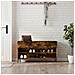 Panca Porta Scarpe Rovere Fumo 102x35x55 Cm Legno Multistrato - Foto miniatura 1