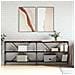 Tavolo Consolle Rovere Fumo 200x30x75cm Legno Multistrato Ferro - Foto miniatura 1