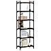 Libreria A 6 Ripiani Rovere Fumo 60x30x188 Cm Legno Multistrato - Foto miniatura 3