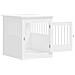 Gabbia Cani Arredamento Bianca 64,5x80x71cm Legno Multistrato - Foto miniatura 5