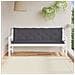 Cuscini Panca Giardino 2pz Antracite 180x50x7cm Tessuto Oxford - Foto miniatura 1