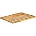 Piano Per Tavolo 80x60x2,5cm Bordi Vivi In Legno Massello Mango - Foto miniatura 2