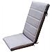Cuscino In Poliestere Sfoderabile Impermeabile Con Schienale Alto 115x46 Cm Per Sedia Poltrona - Grey - Foto miniatura 1