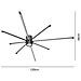Lampadario Da Soffitto Plafoniera Led Luce Bianca 42 Watt Moderno Nero Pn27nf - Foto miniatura 5