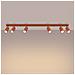 Lampada Da Soffitto Ring 6l Rosso Ocra Sl. 1511 - Moderno Lampada Da Soffitto Ocra Rossa 17x117x6 Cm - Foto miniatura 3