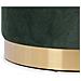 Pouf Charlotte I In Velluto Verde Abete E Metallo Dorato - Foto miniatura 6