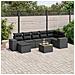 Set Divani Da Giardino Con Cuscini 8 Pz Nero In Polyrattan - Foto miniatura 1