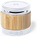 Dam Altoparlante Caricabatterie Wireless  Nature Bamboo 5w. Connessione Bluetooth. Potenza Sonora 3w. Batteria 400 Mah 7,5x6,9x7,5 Cm. Colore Bianco - Foto miniatura 1