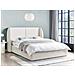 Letto Contenitore Tessuto Monestier 160 X 200 Cm Bianco Sporco - Foto miniatura 1