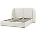 Letto Contenitore Tessuto Monestier 160 X 200 Cm Bianco Sporco - Foto miniatura 3