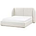 Letto Contenitore Tessuto Monestier 160 X 200 Cm Bianco Sporco - Foto miniatura 4