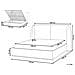 Letto Contenitore Tessuto Monestier 160 X 200 Cm Bianco Sporco - Foto miniatura 8