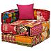 Lusso Casadino -  Pouf Modulare A 2 Posti In Tessuto Patchwork - Foto miniatura 8