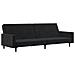 Divano Letto a 2 Posti Nero in Velluto - Foto miniatura 1