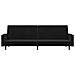 Divano Letto a 2 Posti Nero in Velluto - Foto miniatura 5