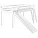 Letto A Mezza Altezza Legno Di Pino Staple 90 X 200 Cm Con Scivolo Bianco - Foto miniatura 2
