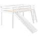 Letto A Mezza Altezza Legno Di Pino Staple 90 X 200 Cm Con Scivolo Bianco - Foto miniatura 3