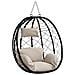 Sedia Uovo Appesa Basket senza Supporto Tortora Polyrattan - Foto miniatura 1