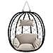 Sedia Uovo Appesa Basket senza Supporto Tortora Polyrattan - Foto miniatura 5