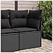 Divano Angolare da Giardino con Cuscini Nero in Polyrattan - Foto miniatura 2