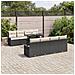 Set di Divani da Giardino 9 Pezzi con Cuscini Nero Rattan Polietilene - Foto miniatura 2