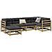Set Divani da Giardino 6pz con Cuscini Legno Impregnato di Pino - Foto miniatura 2