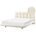 Letto Bouclé Soulisse 160 X 200 Cm Bianco Sporco - Foto miniatura 2