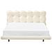 Letto Bouclé Soulisse 160 X 200 Cm Bianco Sporco - Foto miniatura 4