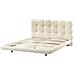 Letto Bouclé Soulisse 160 X 200 Cm Bianco Sporco - Foto miniatura 5