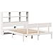 Letto Libreria senza Materasso Bianco 120x200 cm Legno di Pino - Foto miniatura 3