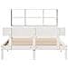 Letto Libreria senza Materasso Bianco 120x200 cm Legno di Pino - Foto miniatura 4