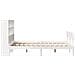 Letto Libreria senza Materasso Bianco 120x200 cm Legno di Pino - Foto miniatura 7