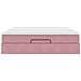Struttura Letto Pouf con Materasso Rosa 160x200 cm in Velluto - Foto miniatura 7