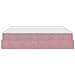 Struttura Letto Pouf con Materasso Rosa 160x200 cm in Velluto - Foto miniatura 9