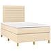Giroletto a Molle con Materasso Crema 120x190 cm in Tessuto - Foto miniatura 1