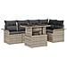 Set Divano da Giardino 6 pcs Grigio chiaro Poly Rattan - Foto miniatura 1