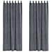 Tende con tende 2 pcs Grigio chiaro 140 x 260 cm Velluto - Foto miniatura 1